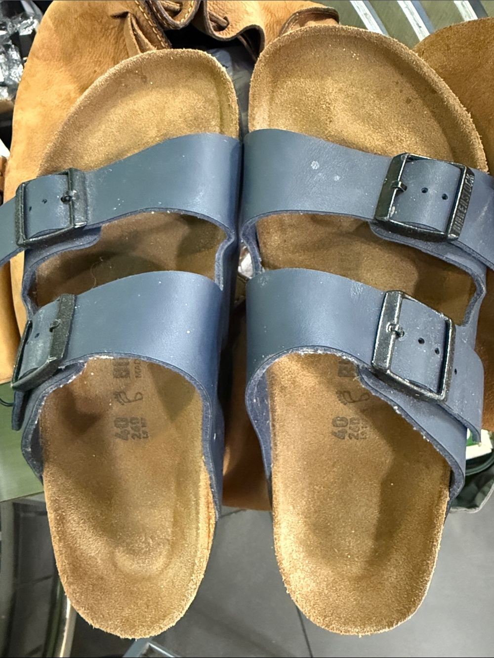 Birkenstock Navy Blue Arizona Soft Footbed Sandals